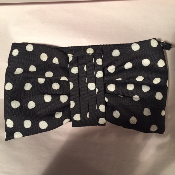 nwt auth (RED) VALENTINO navy/white POLKA DOT BOW - Picture 8 of 8